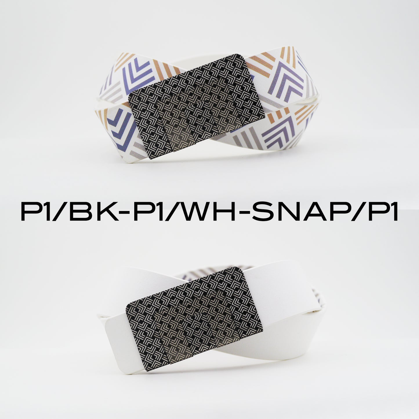 MIN BELT - BLACK P1 BUCKLE, WHITE P1 STRAP