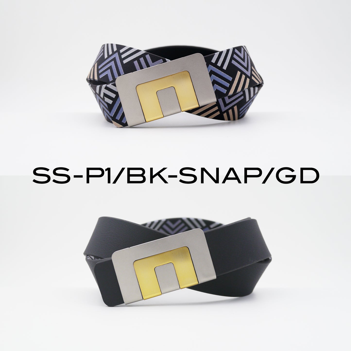 MIN BELT - SILVER BUCKLE, BLACK P1 STRAP