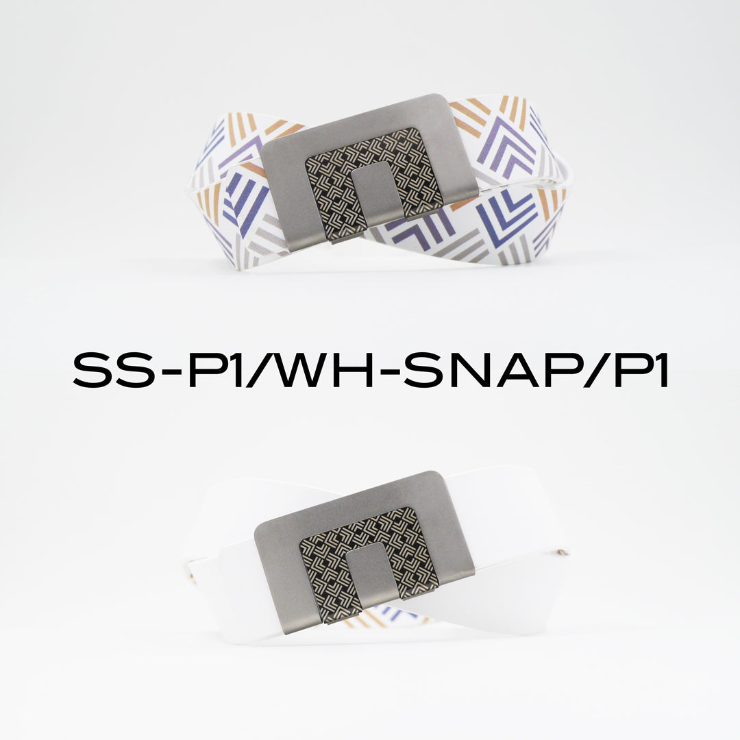 MIN BELT - SILVER BUCKLE, WHITE P1 STRAP